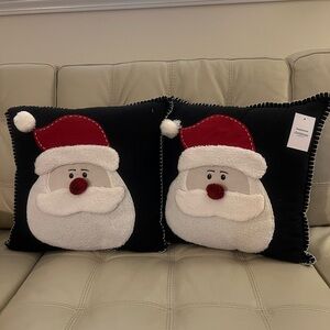 Santa Claus Decorative Pillows, NWT (2 pillows)